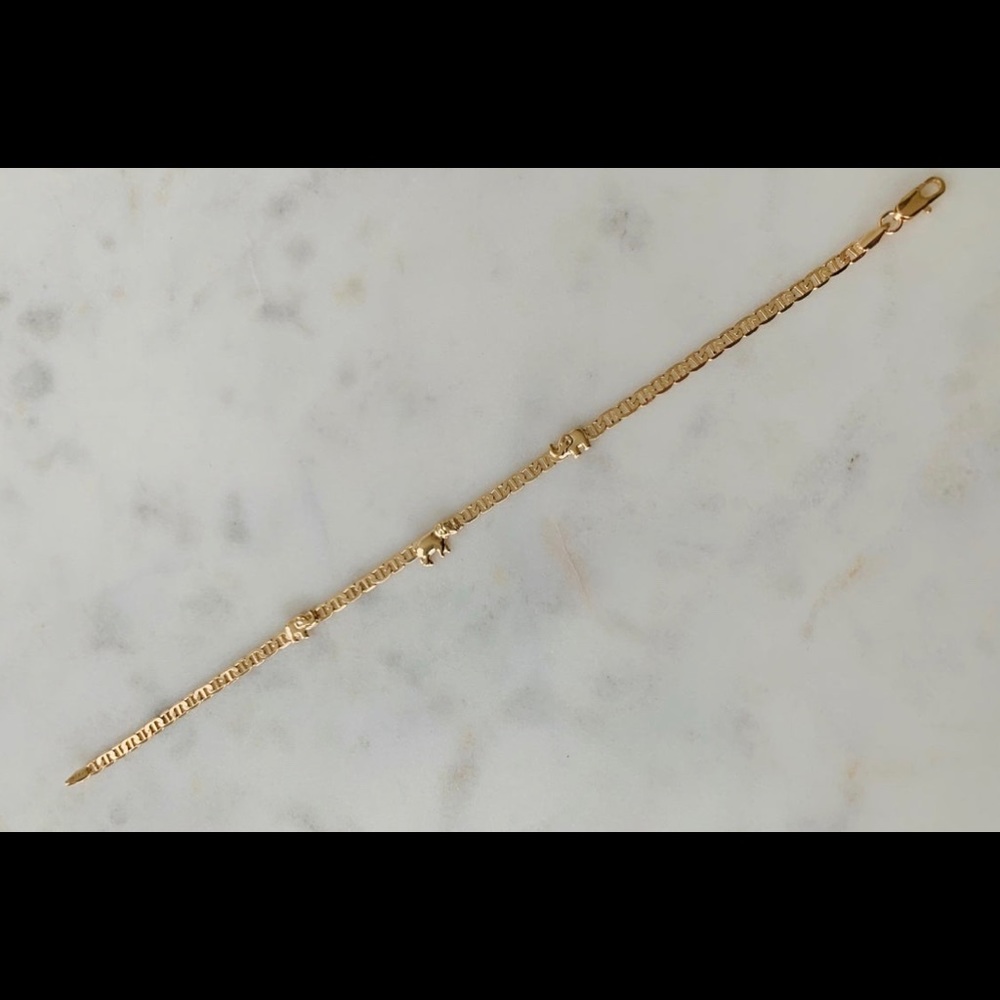 New 18kt Gold Filled Mariner elephant anklet. 🐘 - Picture 3 of 6